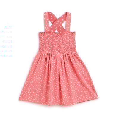 Girls Pink Striped Sleeveless Dress